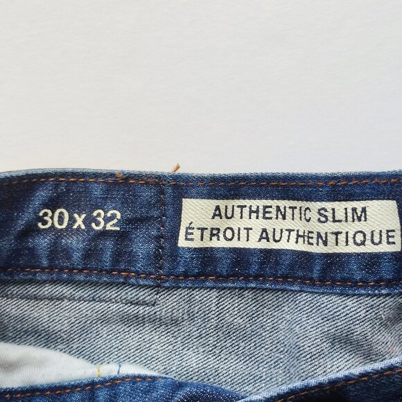 GAP jeans authentic slim denim blue men's size 30x32 - Picture 7 of 11
